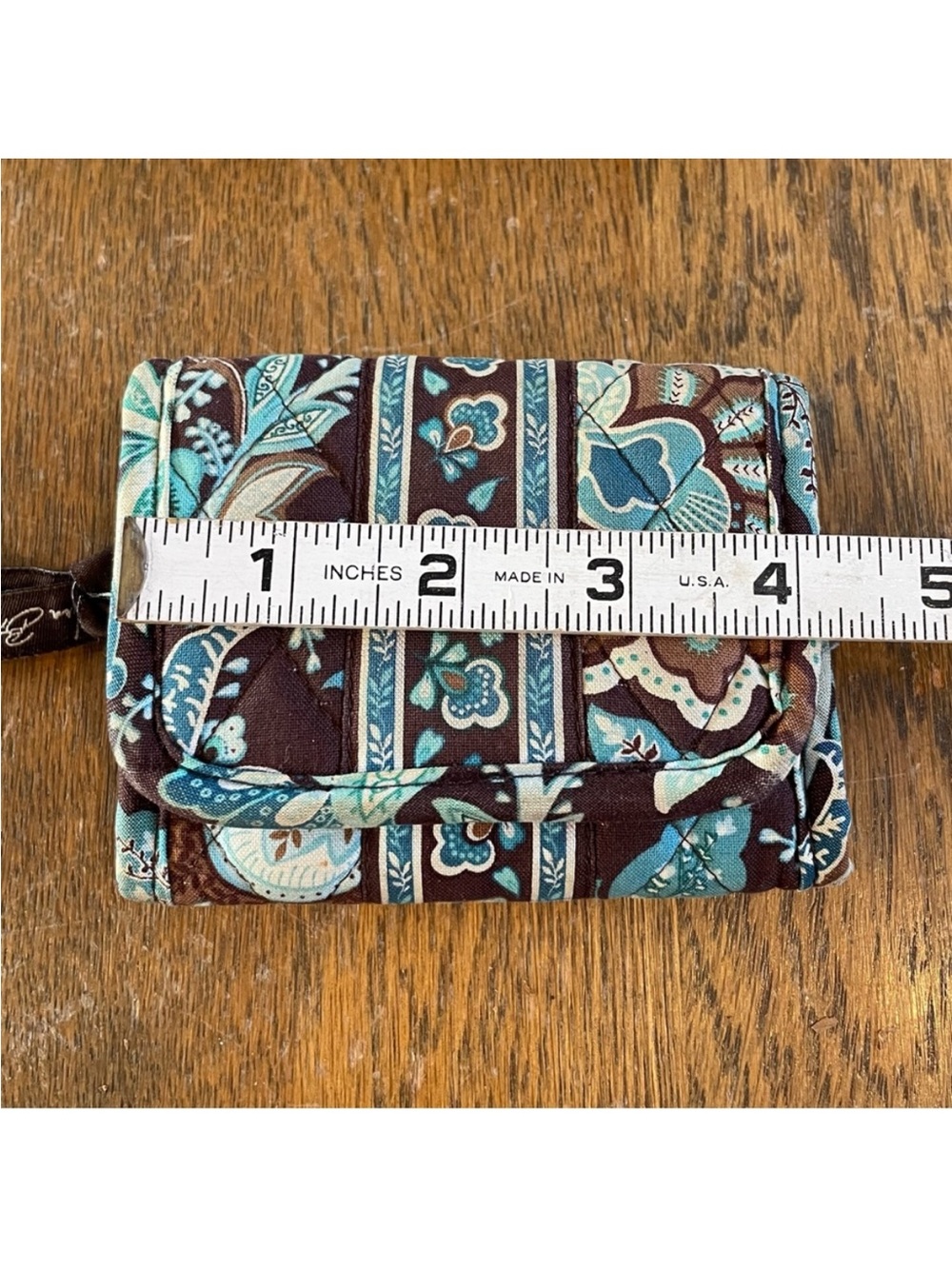 Vera Bradley Java Blue Maggie Purse Shoulder Handbag and Tri Fold Wallet Set - Picture 10 of 11